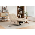 thumbnail image 4 of Power Recliner with 270 Degrees Swivel Glider, Modern Sofa Chair with USB Interfaces and Mobile Phone Holders, Swivel Glider Chair for Living Room, Bedroom, Camel, 4 of 8