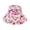 Fuchsia, variant on Flower Print 60% Cotton 40% Polyester Bucket Hat, Black and white ,HT-6580BK