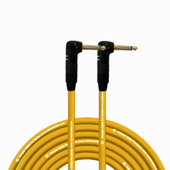 Coluber Cable Right Angle 1/4" TS to Right Angle 1/4" TS Pro Audio Connector