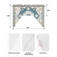 thumbnail image 5 of Boho Flowers Swag Valances for Windows, Small Curtains Drapes, Country Neutral Chic Abstract Floral Art Kitchen Window Curtains Over Sink Window Treatment Valance for Bedroom/Bathroom 56"x36", 5 of 5
