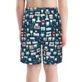thumbnail image 3 of Cauagu Dental Seamless Print Swim Trunks for Men,Youth Boys Swim Shorts Compression Liner Beach Shorts Boys' Swimming Shorts 7-20 Years Bathing Suit-X-Large, 3 of 7