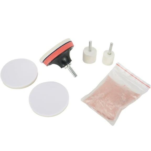 Tekuisi 8Pcs/Set Car Cerium Oxide Glass Polishing Car Windshield Cerium Oxide Scratch Removal Repair Tool Felt Pad 70g Polishing Powder