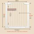 thumbnail image 3 of Gamvdout Stair Gate for Dogs, Extra Wide Pet Safety Gate, Tall 75Cm Dog Gate Indoor Extendable Stair Gate, No Drilling/White/75-82Cm, 3 of 8