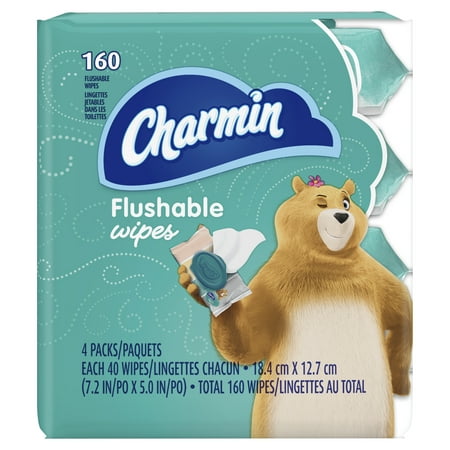 Charmin Flushable Wipes, 160 Wipes Total