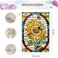 thumbnail image 6 of Bee Sunflowers Garden Flag Spring Summer Garden Flag Glass Sytle Vertical Double Sided Rustic Farmland Burlap Yard Lawn Outdoor Decor 12.5x18", 6 of 6