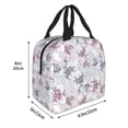 thumbnail image 2 of Rateoe Lilies Flowers Pattern Insulated Lunch Bag with Thick Aluminum Foil Lunch Tote Bag with Front Pocket for Men and Women, Ideal for Work, School, Picnics, and Travel, 2 of 5