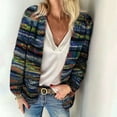 thumbnail image 1 of Puntoco abrigo moda mujer cómodo Casual impreso bolsillo cárdigan manga larga sin capucha Casual prendas de vestir tops liquidación Puntoco Puntoco-1, 1 of 6