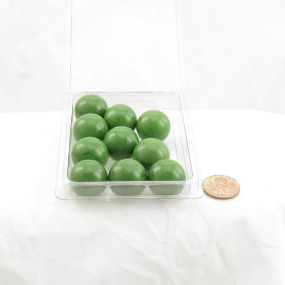 Green 19mm Glass Marbles Pack of 10 Wondertrail