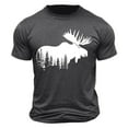 thumbnail image 3 of Jinhomg Mens Summer Tees Funny Animal Deer Graphic Casual T-Shirts Lightweight Comfy Short Sleeve Round Neck Tee Tops Athletic Workout Wear Sales Today Gray XXL, 3 of 6