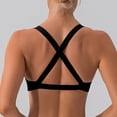 thumbnail image 5 of Cathalem High Support Sports Bra Adjustable High Impact Support Padded Wireless Racerback Plus Size Running Bra,Black L, 5 of 5