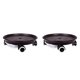 thumbnail image 4 of Juego de 2 Soportes para Mover Plantas en Macetas con Ruedas, Estante Multiusos para Macetas con Ruedas para Patio, Jardín, Patio O Terraza Resistente Marrón oscuro 34cm DYNWAVEMX Bandeja para macetas móvil, 4 of 8