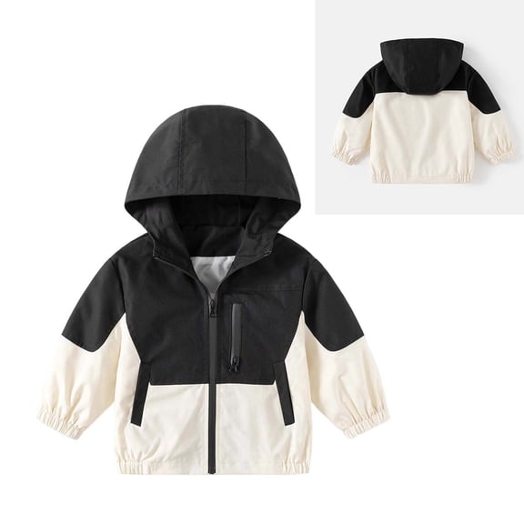 Girls Jacket Windproof Jacket Zippered Hoodies Girls Lightweight Jacket Fall Outfits Clothes Kids 5-6 Years