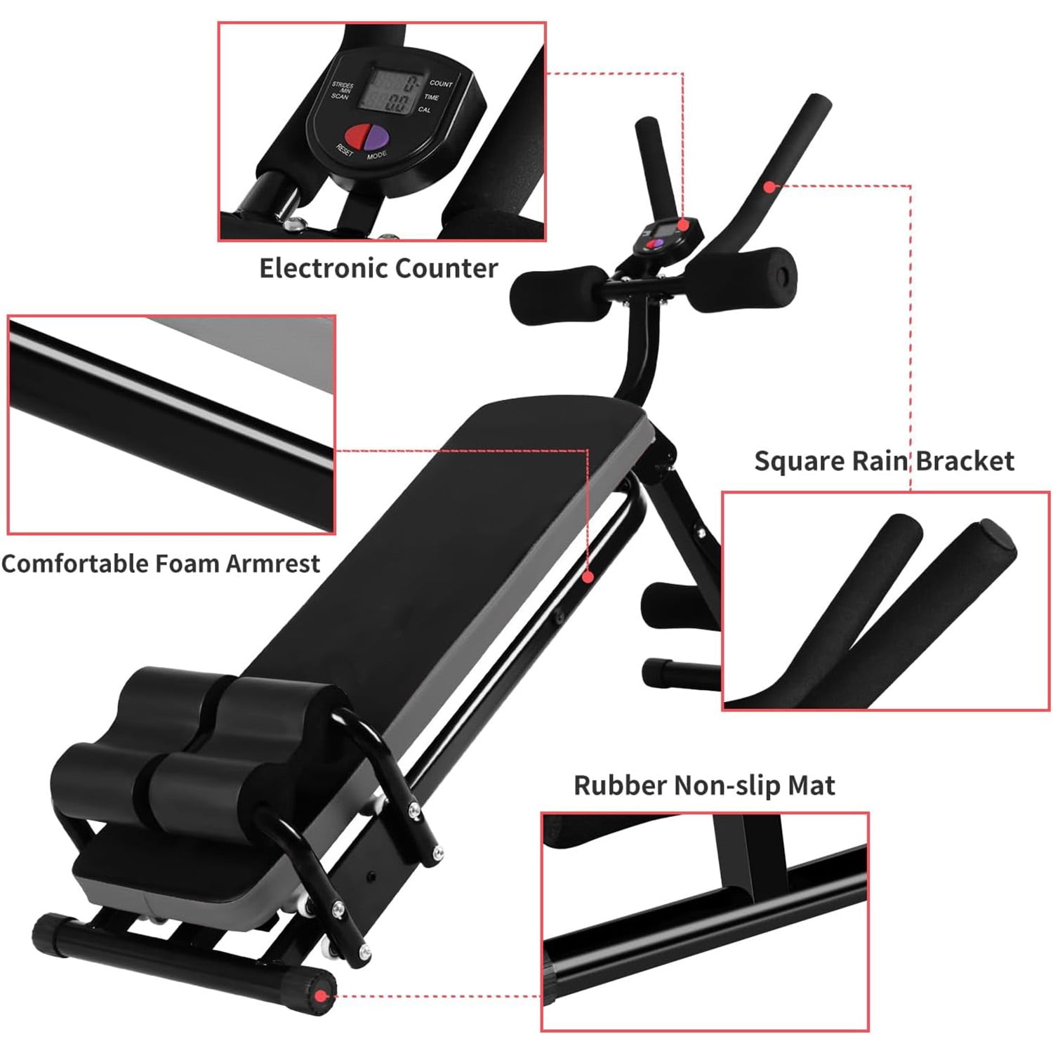 【新品】AB crusher bigzzia Foldable Ab Machine, Abdominal Exercise Machine