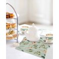 thumbnail image 4 of Spring Leaves Kitchen Dish Towels for Drying Dishes Set of 4, Pink Flowers Pastoral Botanical Green Waffle Weave Microfiber Hand Tea Bathroom Towels Quick Dry & Absorbent Towel 12x12, 4 of 7