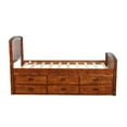 thumbnail image 5 of Tcbosik Twin Size Modern Storage Platform Bed with 6 Drawers, Walnut, 5 of 10