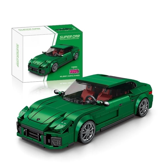 Remocguys Green Sports Car Building Set Compatible with Lego Racing Cars Collectible Model for Adults Teens 332pcs