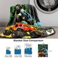 thumbnail image 4 of Monster Jam Monster Truck Flannel Blanket, Soft & Warm Polyester Fiber Throw, Ideal Gift for All Seasons, 4 of 7