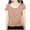 Khaki, variant on Women's Base Shirt Round Neck Short Sleeve Slim Fit Casual Tee for Everyday Wear Red M