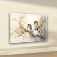 thumbnail image 2 of Framed colorful abstract birds and blooming tree watercolor canvas art, framed wall decoration, suitable for living room, bedroom, office., 2 of 7