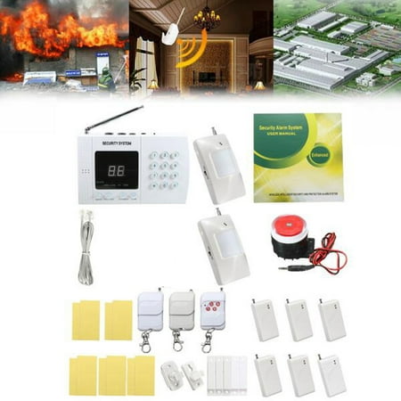 Wireless Smoke Burglar Security Alarm System Home Security 433MHz LCD Indicator Auto Home Alarm Systems Dialing Dialer Door Window Sensor & PIR Infrared & APP Remote Control CE (The Best Dialer App For Android)