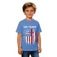 thumbnail image 4 of CONZONE 250 Anniversary Usa T Shirts For Child Kids Boys Short Sleeve Graphic Prints Crew Neck Comfort Casual Tops Blue Size 6-7 Years, 4 of 4