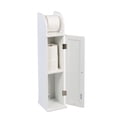 Mainstays Slim Bath Cabinet with Toilet Paper Holder, White - Walmart.com
