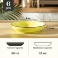thumbnail image 2 of 8.5'' Pasta Bowls Set of 6, 30 oz Ceramic Shallow Salad Bowls, Large Serving Soup Bowls Pasta Plates, Microwave & Dishwasher Safe Dinnerware Valentine's Day Gift, Gradient Blue, 2 of 6