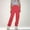 Red, variant on Juslio Girls Pants Casual Solid Spring Sports Slim Ankle Binding Work Pockets Length for Kids Dark Blue