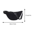 thumbnail image 2 of Bolsos Cruzados Pana para Mujer Bsvklp Bolso Bandolera Color Sólido Negro, 2 of 9