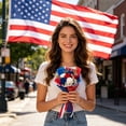 thumbnail image 5 of YardChic Independence Day Artificial Handheld Bouquet, Red White and Blue Artificial Flowers, UV Resistant Realistic Fake Patriotic Flowers for Veterans 4th of July USA 250th Anniversary Decoration, 5 of 5