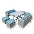 Corvus Martinka Aluminum 7piece Wicker Outdoor Patio Dining Set Beige