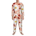 thumbnail image 3 of Naloa Daisy and Ladybug Men’s Pajamas Set - Long Sleeve Button Down Sleep Shirt and Pajama Bottoms Sleepwear Set-Small, 3 of 7