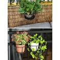 thumbnail image 3 of Hanging Planters Basket,Iron Art Hanging Baskets,Flower Pot Holder Over The Rail Fence for Patio Balcony Porch Fence, 3 of 8