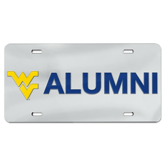 WinCraft West Virginia Mountaineers Alumni Team Logo Laser Cut Acrylic License Plate