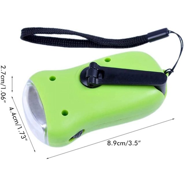 Antorcha dinamo solar, linterna recargable con manivela, antorcha LED portátil con energía solar para linterna colgante de emergencia para acampar al aire libre, color aleatorio (verde)