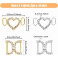 thumbnail image 2 of 8pcs Sneaker Charms Shoelaces Charms 2 Styles Metal Shoe Clips Heart D Shape Shoe Laces Charm Shoes Buckles Shoelaces Decorations Rhinestones Shoes Accessory for Sneakers Casual Shoes for DIY, 2 of 9