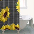 thumbnail image 5 of Vintage Boho Sunflower Shower Curtain for Bathtubs 36x72, Yellow Floral and Butterfly Print with Bees, Quick-Drying Polyester with Hooks, Rustic Country Farmhouse Bloom Bathroom Decor, 5 of 5