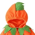 thumbnail image 5 of HCNTES Baby Boy or Girl Halloween Pumpkin Hooded Romper Jumpsuit, Orange, 3-6 Months, 5 of 6