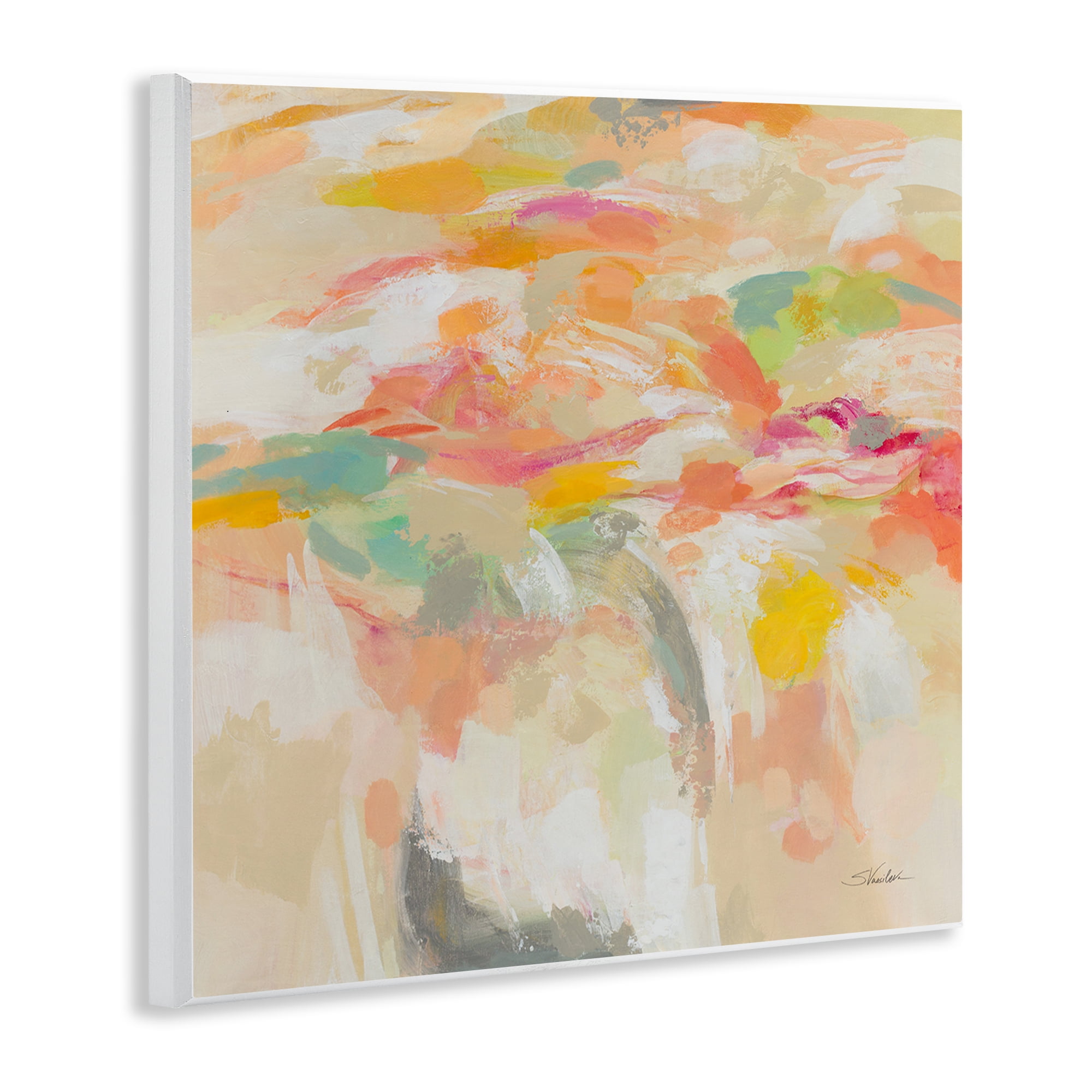 Stupell Industries Summer Solstice Abstraction Abstract Painting Unframed Art Print Wall Art, 12 x 12