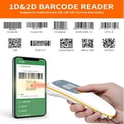 XIANJINO Bluetooth Mini 1D 2dBarcode Scanner, 3-in-1 Portable Wireless 2D COMS Bar Code Reader for Tablet iPhone Android Windows Mac Pos XJ-9602