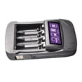 thumbnail image 1 of Mobutofu 1Pcs Black ABS Battery Charger With Usb Charging Lcd Display For Home Use 5.3x2.9in, 1 of 8