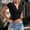 Black, variant on Womens V-Neck Tops Short Sleeve T Shirts Y2K Crop Tops Business Casual Going Out Tops Half Quarter Zip Athletic Pullover Tee(Coffee,S)