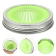 thumbnail image 2 of CIMAXIC Wide Mouth Jar Lids, Sprouting Strainer, Green, Heavy Duty, Versatile, 4Pcs, 2 of 6