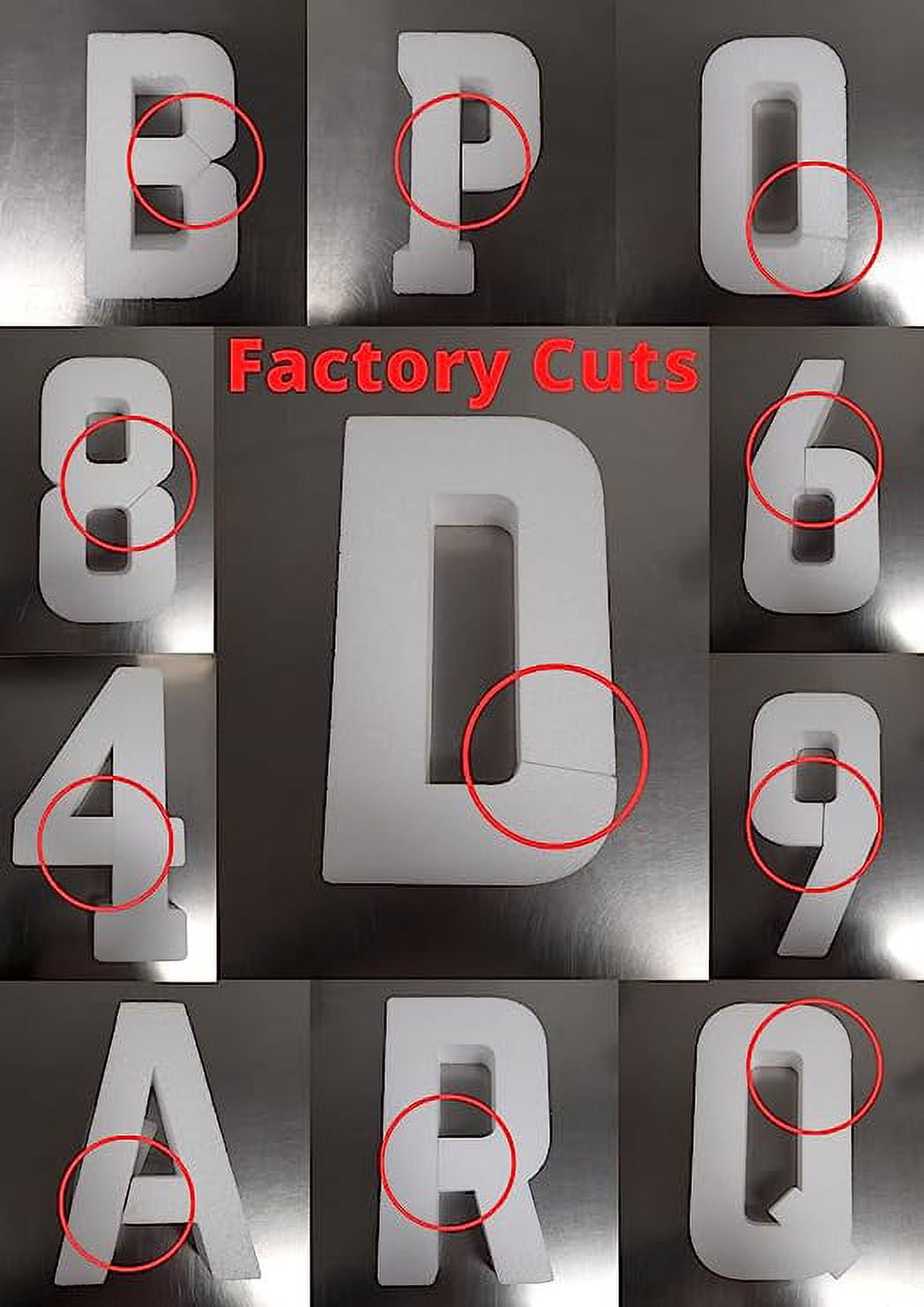 EPS Jumbo Smooth Foam Letters (24” High) - Free Standing Baby Signs for New Borns, Parties - Crafts & Art Supplies