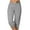 Gray, variant on Travel Pants Women New Womens Capris Jogger Pants Elastic Waist Solid Stretchy Sweatpant Casual Comfy Athletic Pant with Pockets Plus Size Capris Pants Pinky-a L