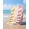 thumbnail image 4 of Colorful Stripe Beach Towels Oversized Super Absorbent, Modern Pink Red Yellow Vertical Striped Lightweight Bath Towel Quick Dry Sets For Bathroom/Pool/Rv Camping/Beach Play/Gym Room/Picnic 31"x62", 4 of 8