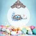 thumbnail image 1 of Uuiauoio Glass Easter Ornament 2D Flat Pendant with Bunny Egg Designs for Tree Gift Basket Filler Holiday Party Decorations Keepsake, 1 of 5