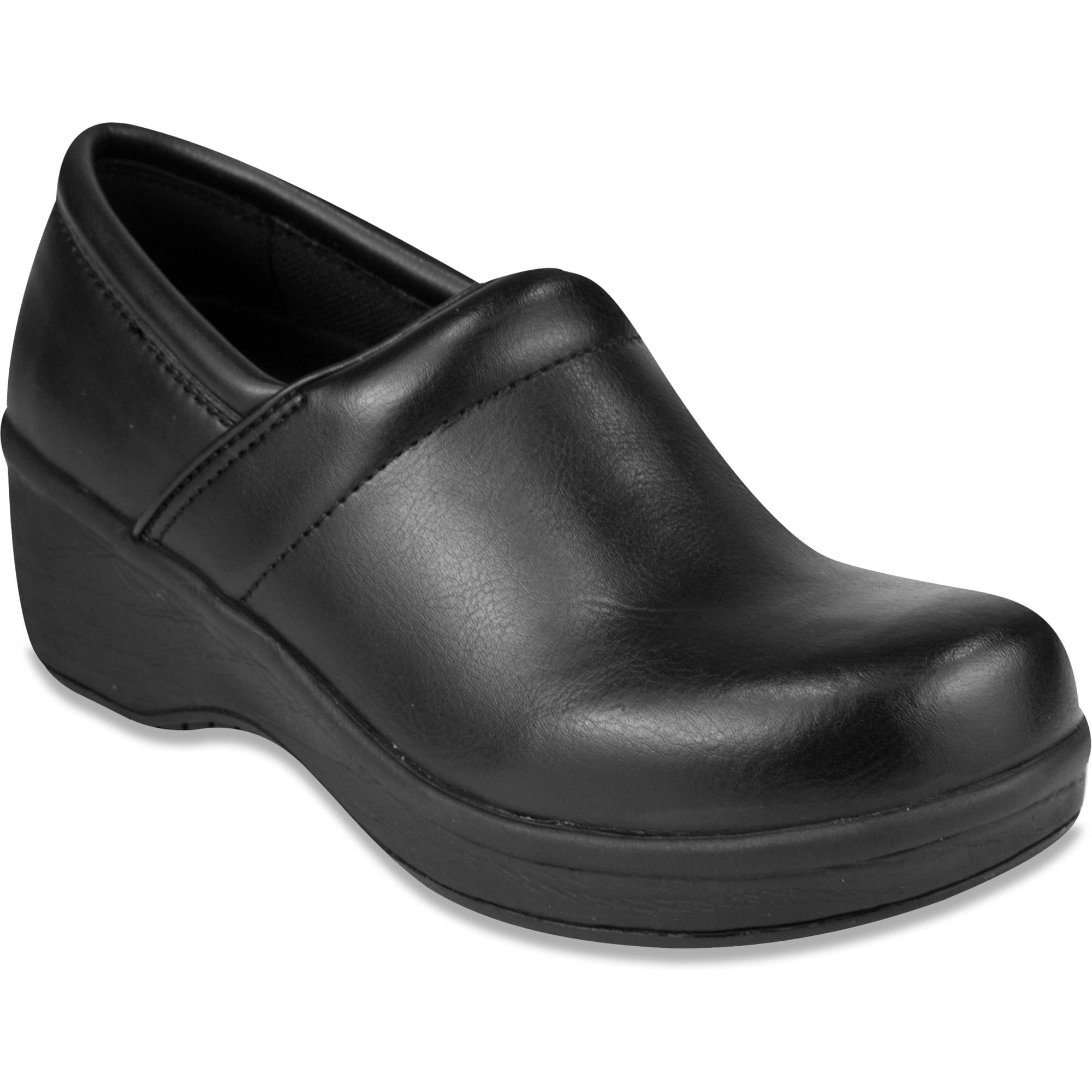 black closed toe non slip shoes