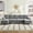 Light Grey, variant on Mjkone U-Shaped Sectional Sofa, 4 Seater Sectional Couch with Chaise, Modular Sleeper Sectionals for Living Room,Light Grey