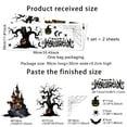 thumbnail image 2 of Wall Stickers,Halloween Witch Wall Decals Wall Window Sticker Decor Halloween Bat Wall Stickers Removable Peel And Stick Wall Decor For Bathroom Window Door Clings Decor. Custom Stickers,Black, 2 of 5